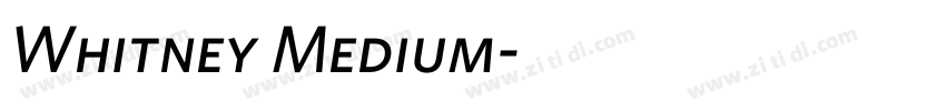 Whitney Medium字体转换